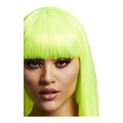 Lime - Back - Fever Unisex Adult Lola Bob Cut Wig
