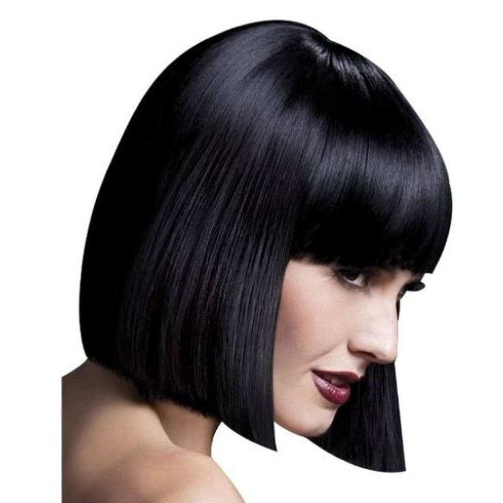 Black - Front - Fever Unisex Adult Lola Bob Cut Wig