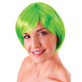 Neon Green - Front - Bristol Novelty Womens-Ladies Flirty Flick Wig