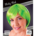 Neon Green - Back - Bristol Novelty Womens-Ladies Flirty Flick Wig
