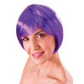 Neon Purple - Front - Bristol Novelty Womens-Ladies Flirty Flick Wig