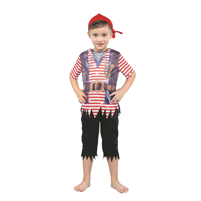 Multicoloured - Front - Bristol Novelty Boys Sublimation Pirate Costume