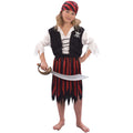 Black-White-Red - Front - Bristol Novelty Girls Pirate Costume