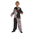Black-White-Red - Front - Bristol Novelty Childrens-Kids Halloween Harlequin Clown Costume