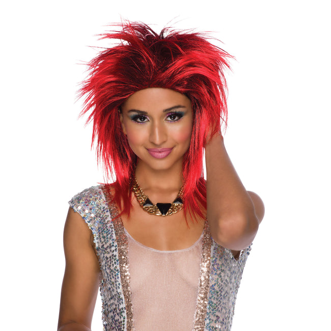 Red - Front - Bristol Novelty Womens-Ladies Foxy Rocker Wig