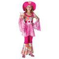Pink - Front - Bristol Novelty Girls Hippy Diva Costume