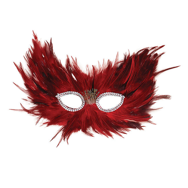 Red - Front - Bristol Novelty Unisex Adults Feather Eye Mask