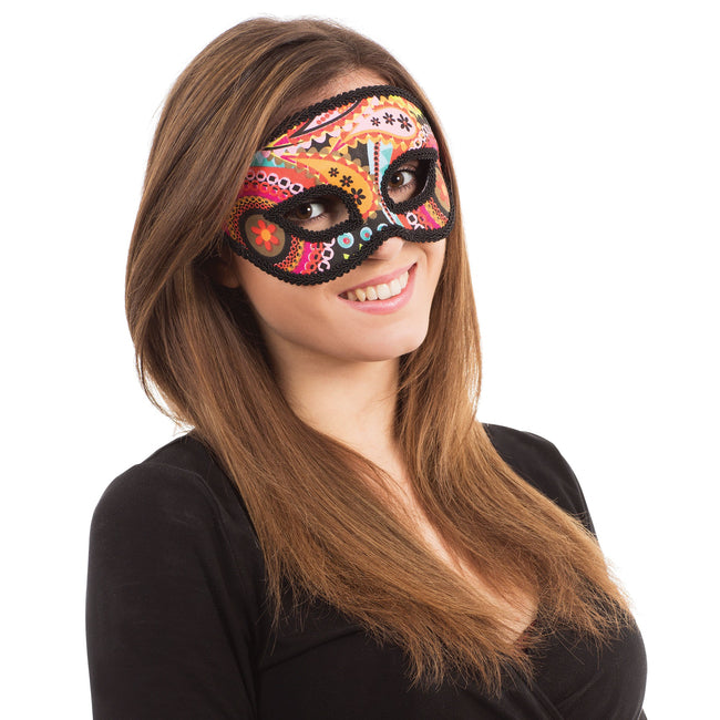 Multicoloured - Front - Bristol Novelty Unisex Adults Psychedellic Mask