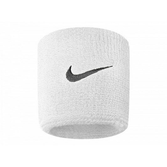 White - Front - Nike Unisex Adults Swoosh Wristband (Set Of 2)
