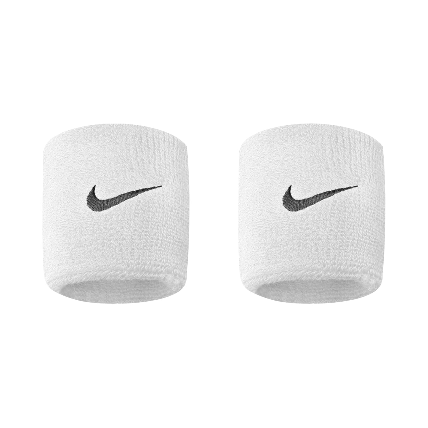 White - Side - Nike Unisex Adults Swoosh Wristband (Set Of 2)