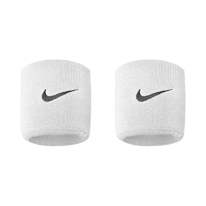 White - Side - Nike Unisex Adults Swoosh Wristband (Set Of 2)