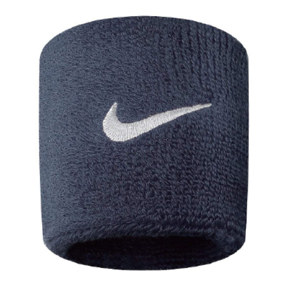 Navy - Side - Nike Unisex Adults Swoosh Wristband (Set Of 2)