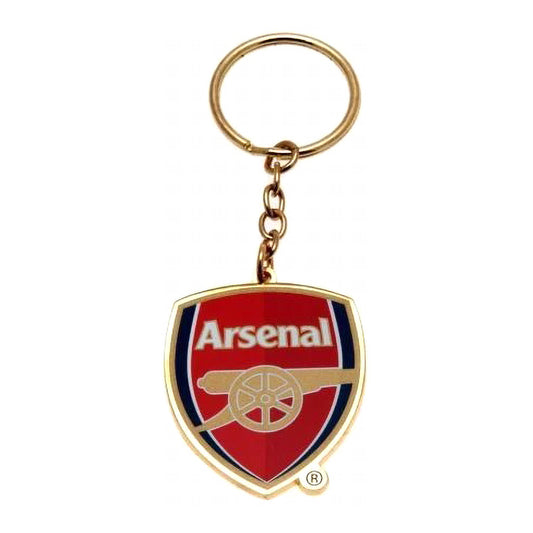 Red-Gold - Front - Arsenal FC Official Football Crest Keyring