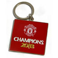 Red-Yellow - Front - Manchester United FC Official Football Champions 2013 Keyring