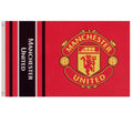 Red - Back - Manchester United FC Wordmark Stripes Flag