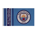 Blue - Front - Manchester City FC Wordmark Stripes Flag