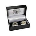 Silver - Back - Manchester City FC Crest Silver Plated Boxed Cufflinks