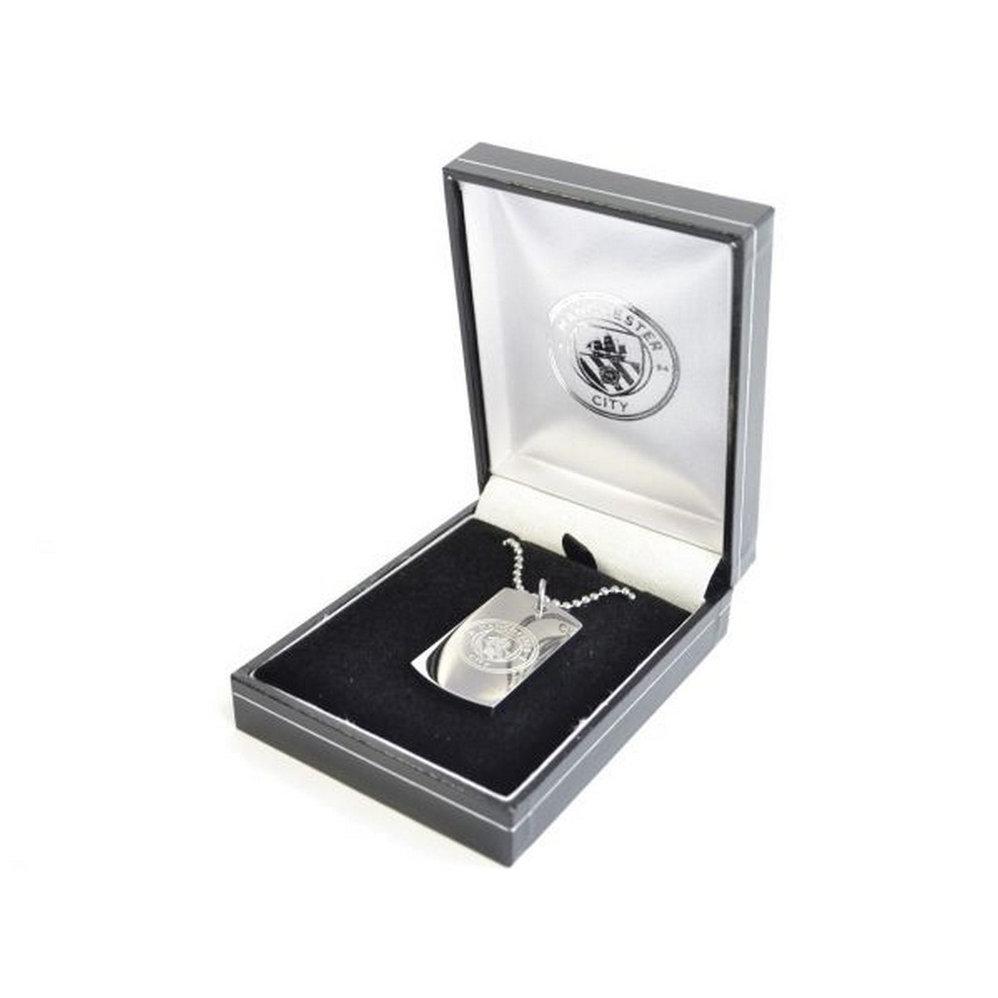 Stainless Steel - Front - Manchester City FC Official Engraved Dog Tags