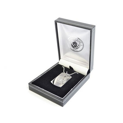 Stainless Steel - Front - Manchester City FC Official Engraved Dog Tags