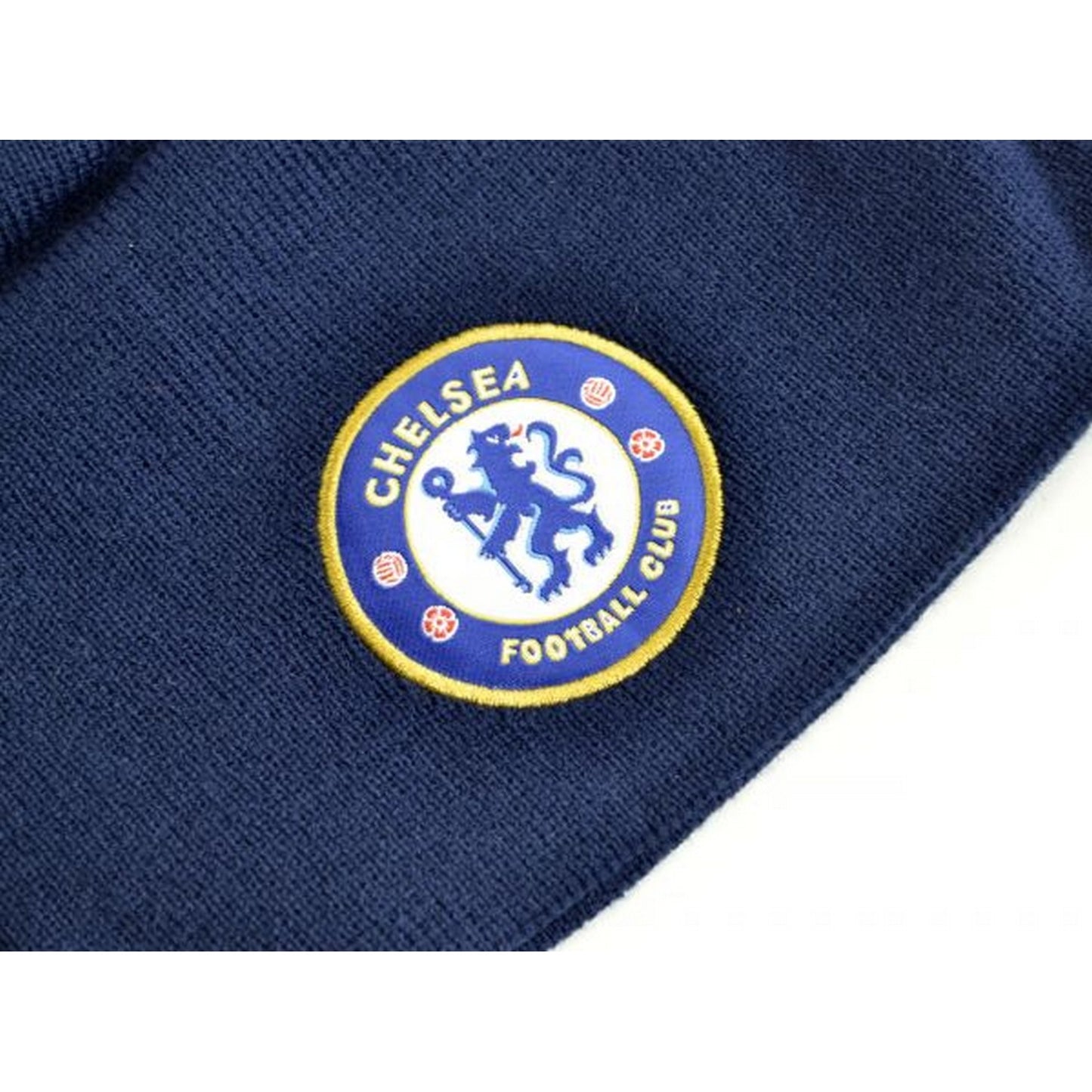 Navy Blue - Back - Chelsea FC Knitted Crest Beanie