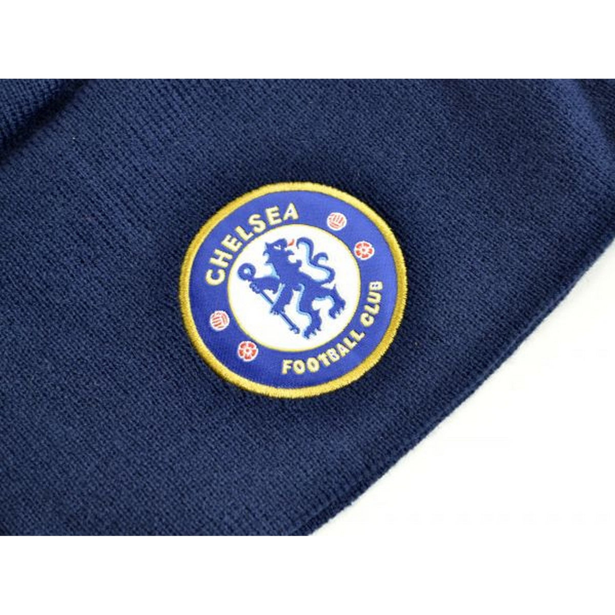 Navy Blue - Back - Chelsea FC Knitted Crest Beanie