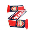Navy-Red - Front - Arsenal FC Pride Of London Jacquard Knit Scarf