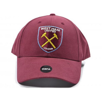 Navy Claret - Front - West Ham United FC Unisex Adults Cardinal Baseball Cap