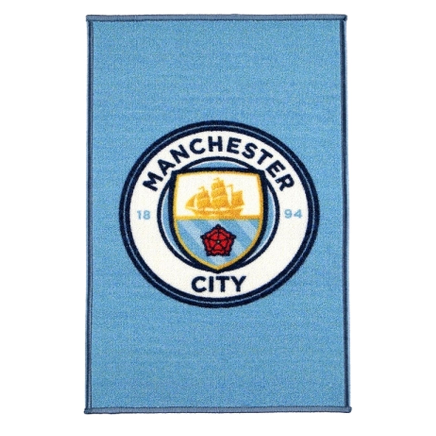 Multicoloured - Front - Manchester City FC Official Football Crest Rug