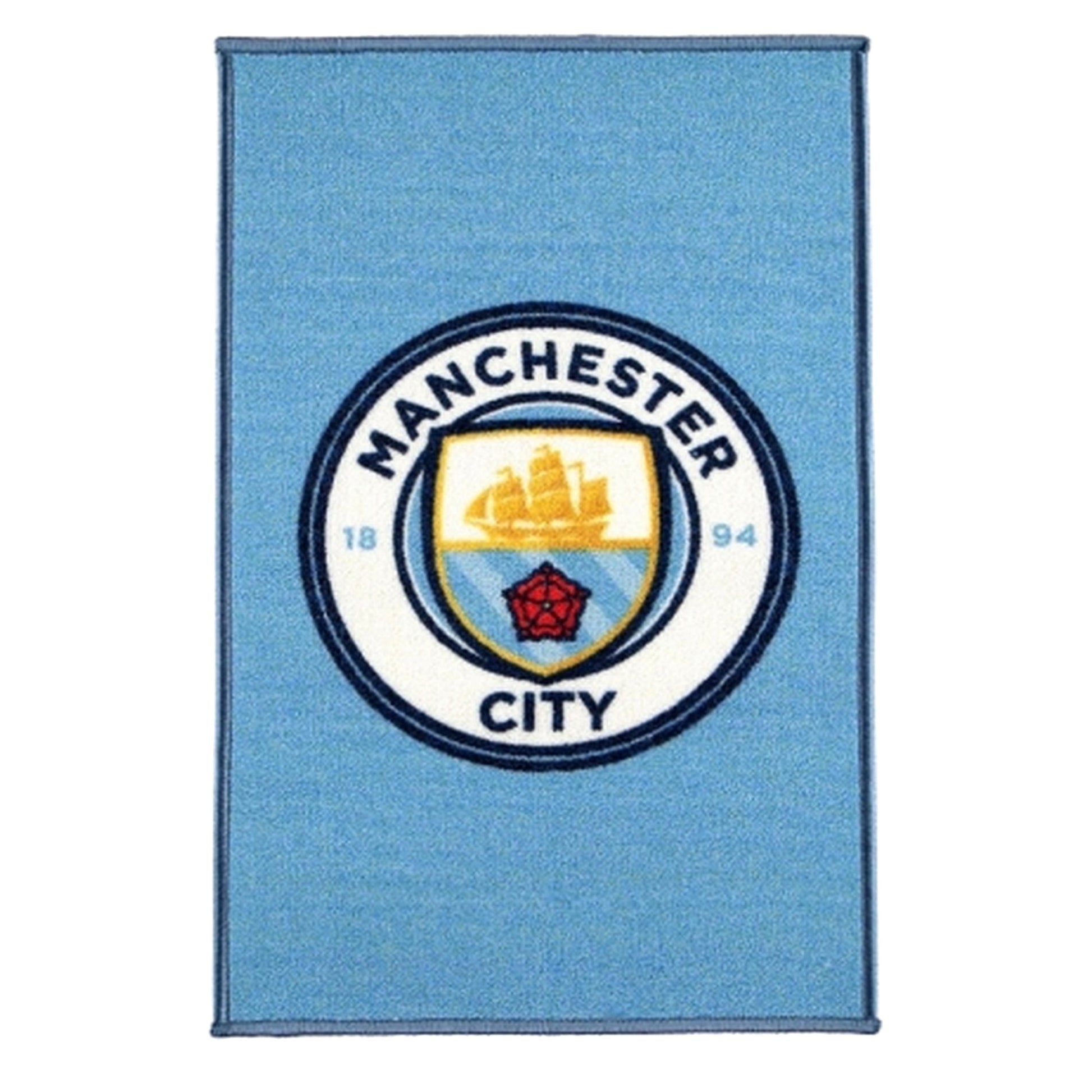 Multicoloured - Front - Manchester City FC Official Football Crest Rug
