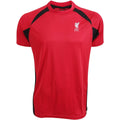 Red-Black - Front - Liverpool FC Unisex Adult Panel Polyester T-Shirt