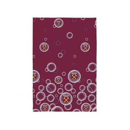 Claret Red-Yellow - Front - West Ham United FC 125 Years Fleece Blanket
