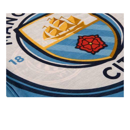 Blue-White - Back - Manchester City FC Pulse Reversible Duvet Cover Set