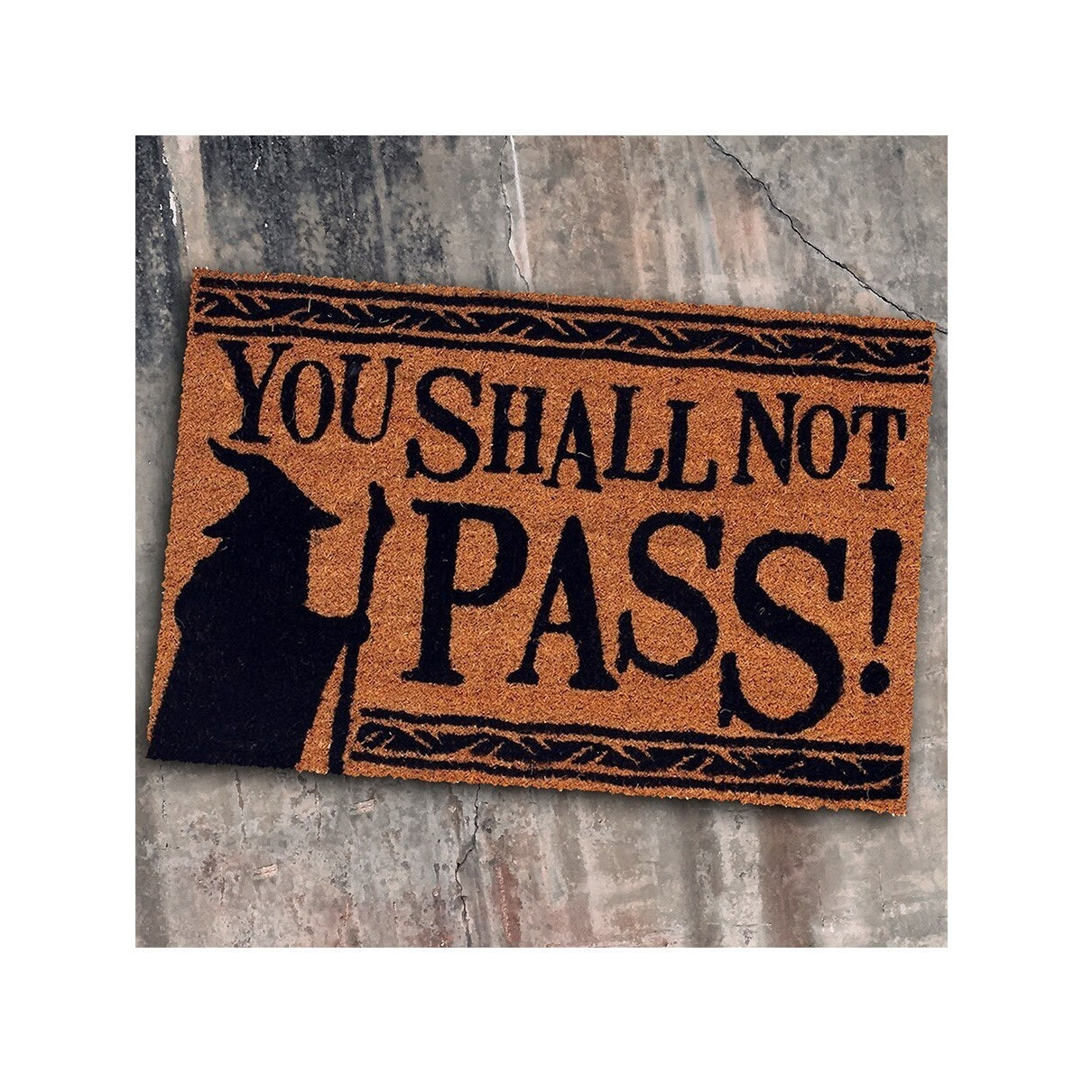 Yellow-Black - Back - Lord Of The Rings You Shall Not Pass Door Mat