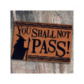 Yellow-Black - Back - Lord Of The Rings You Shall Not Pass Door Mat