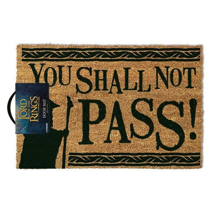 Yellow-Black - Side - Lord Of The Rings You Shall Not Pass Door Mat