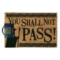 Yellow-Black - Side - Lord Of The Rings You Shall Not Pass Door Mat