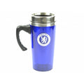 Blue-Silver - Front - Chelsea FC Official Football Travel Mug