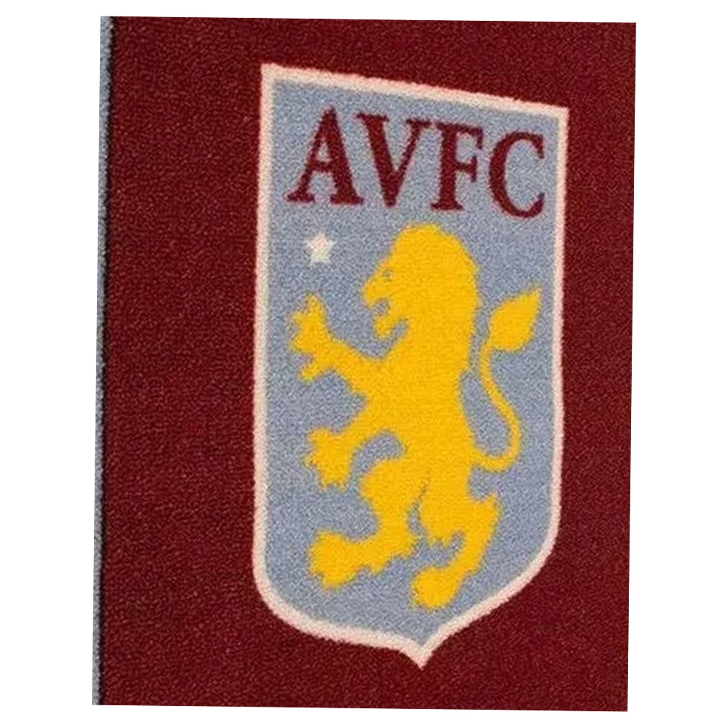 Claret Red-Sky Blue - Back - Aston Villa FC Crest Area Rug