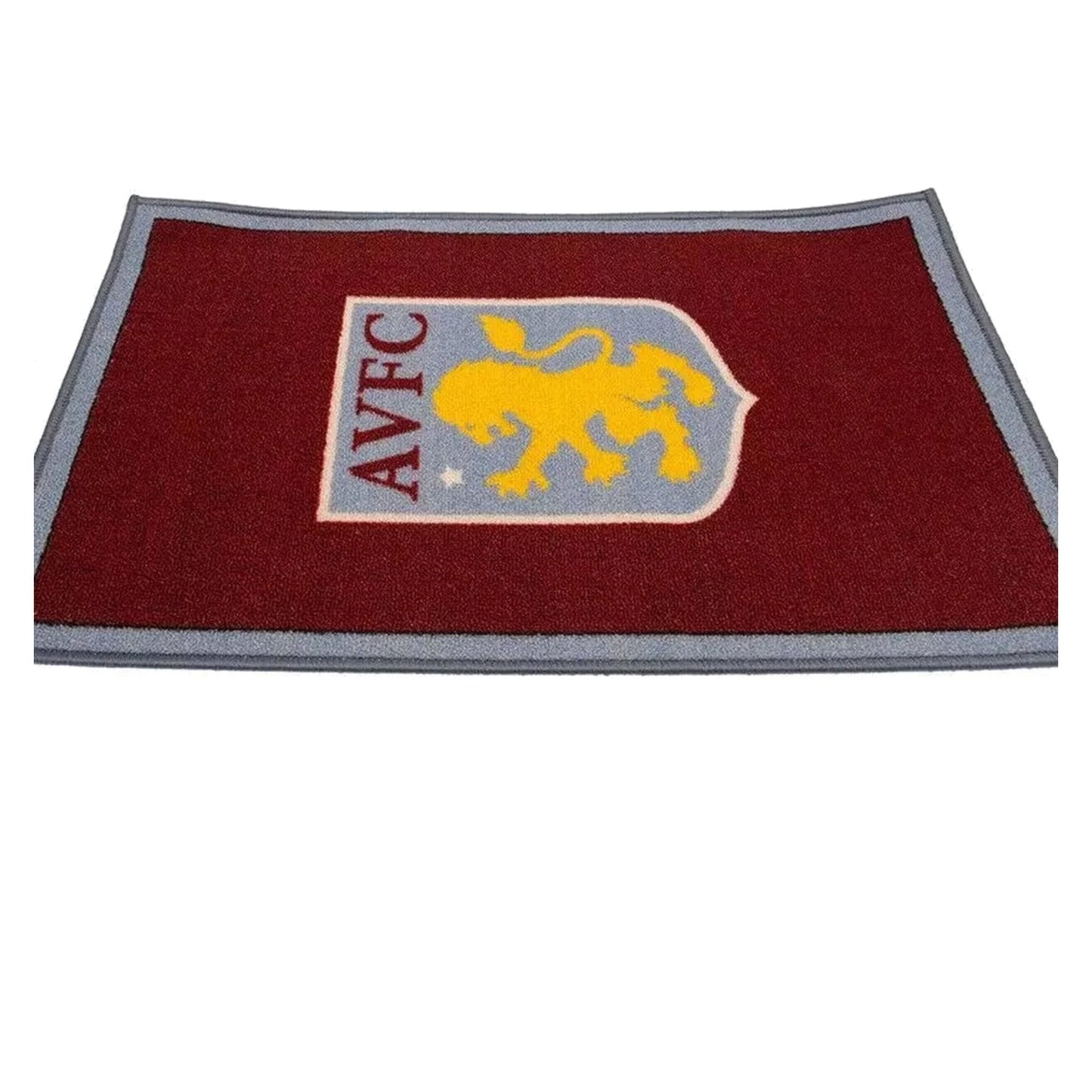 Claret Red-Sky Blue - Front - Aston Villa FC Crest Area Rug