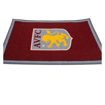 Claret Red-Sky Blue - Front - Aston Villa FC Crest Area Rug