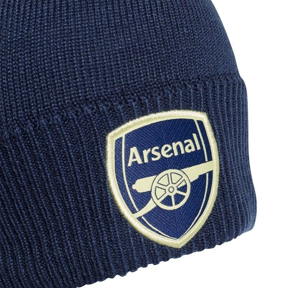 Navy - Side - Arsenal FC Knitted Adidas Beanie
