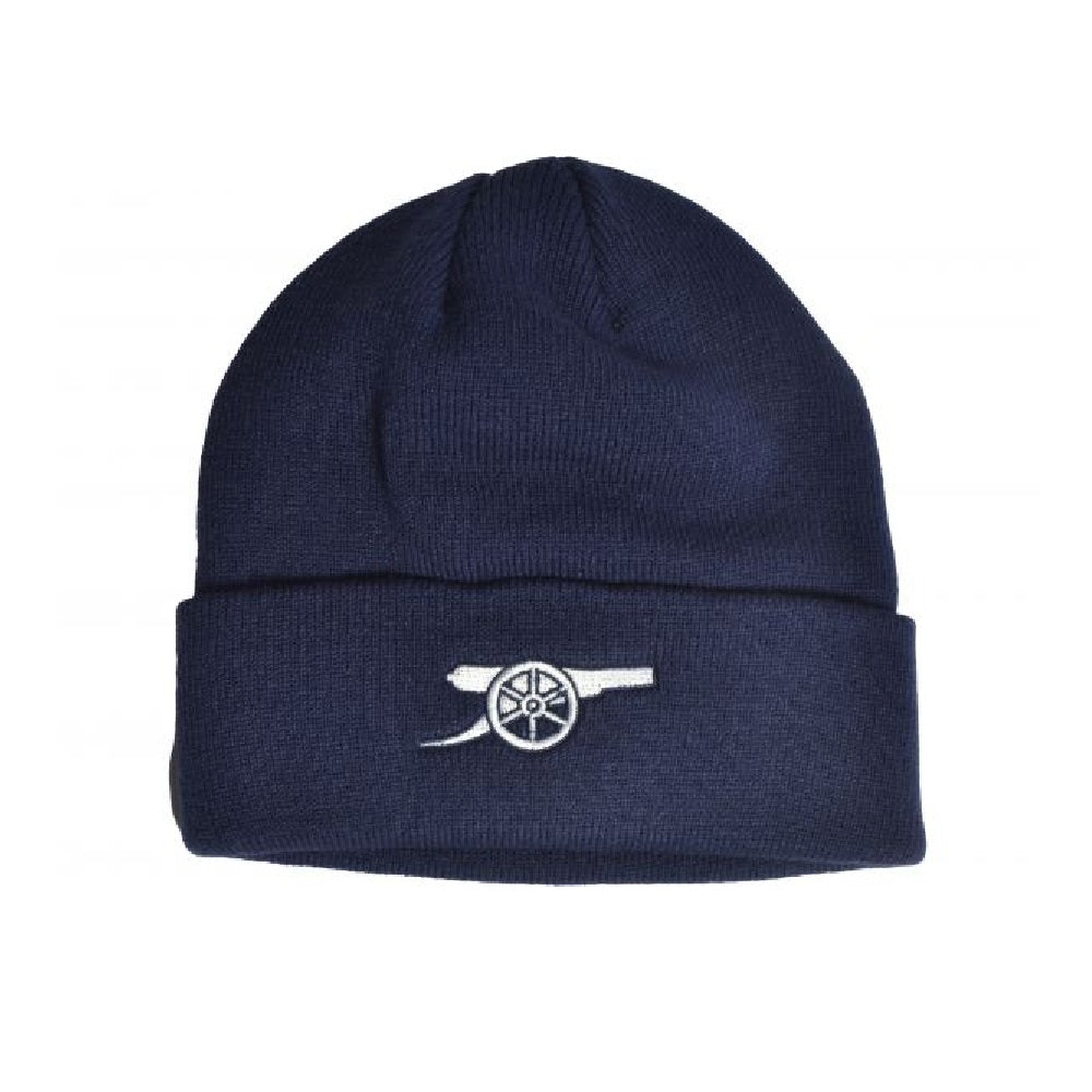 Navy - Front - Arsenal FC Crest Knitted Beanie