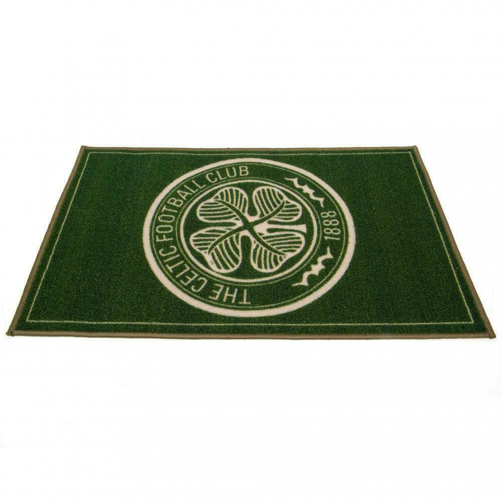 Green-Cream - Side - Celtic FC Crest Area Rug