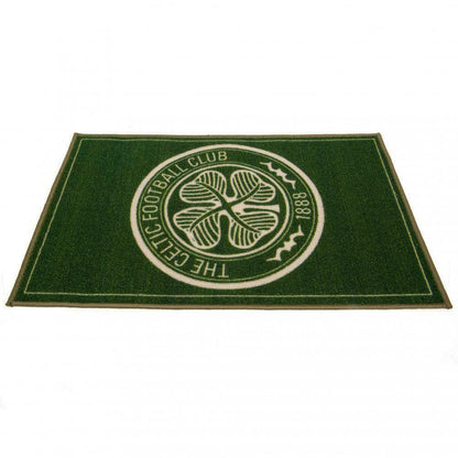 Green-Cream - Side - Celtic FC Crest Area Rug
