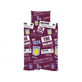 Burgundy-Yellow-White - Back - Aston Villa FC Patchwork Duvet Cover Set