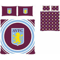 Burgundy-Yellow-Light Blue - Side - Aston Villa FC Pulse Reversible Duvet Cover Set