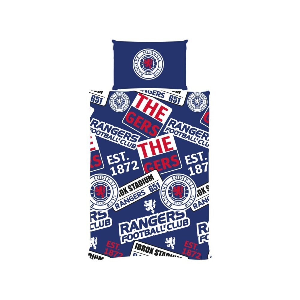 Blue-White-Red - Front - Rangers FC Patches Duvet Cover Set