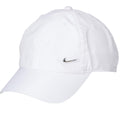 White - Front - Nike Unisex Adult Metal Swoosh Cap