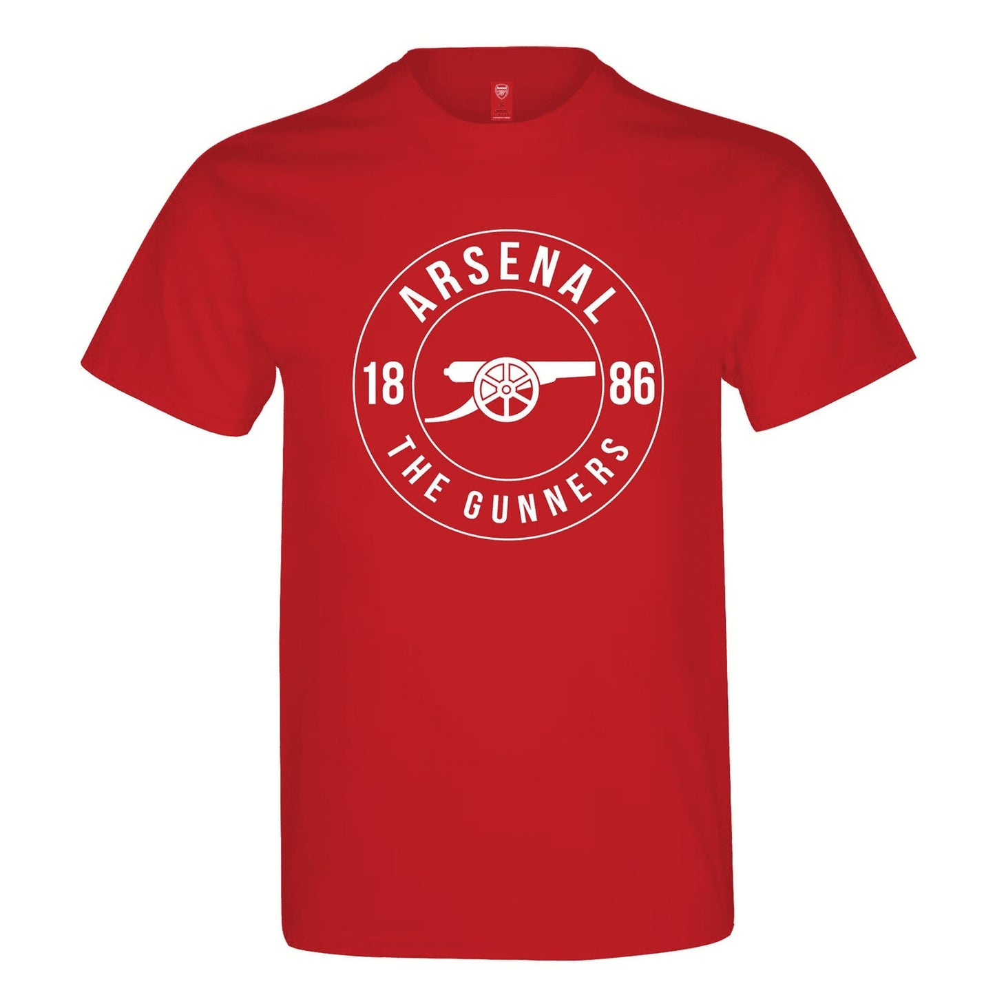 Red - Front - Arsenal FC Unisex Adult Gunners T-Shirt