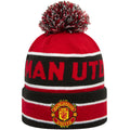 Red-Black - Front - Manchester United FC Jake New Era Knitted Bobble Beanie